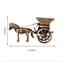Golden Brass Horse Cart Showpiece