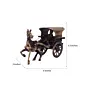 Brown Brass Horse Carriage Showpiece