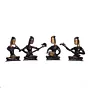 Black and Golden Brass Decorative Musicians Showpiece Set of 4