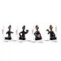 Black and Golden Brass Decorative Musicians Showpiece Set of 4