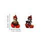 Set Of 2 Lord Ganesha Idols Playing Dholak And Flute
