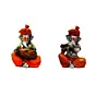 Set Of 2 Lord Ganesha Idols Playing Dholak And Flute