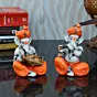 Set Of 2 Lord Ganesha Idols Playing Dholak And Flute