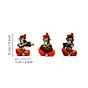 Set Of 3 Lord Ganesha Idols Playing Violen, Dholak, And Flute