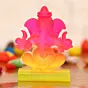 Pink and Orange Double Sided Crystal Car Ganesha Showpiece