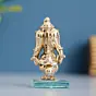 Golden Lord Ganesha Crystal Statue for Home and Car Dashboard