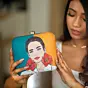Women Bloom with Beauty Women Portrait Clutch in Two Shades
