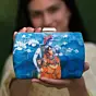 Women Love & Divinity Set: Radha Krishna Clutch & Hearts Charms Bracelet