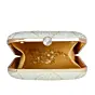 Woman White Embroidered Clutch
