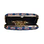 Woman Blue Floral Printed Clutch