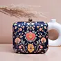 Women Blue Based Floral Printed Clutch