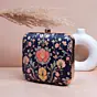 Women Blue Based Floral Printed Clutch