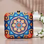 Woman Aesthetic Symmetrical Mandala Clutch