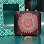 Women Pink-Blue Mandala Print Clutch