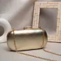 Women Metallic Gold Shimmery Party Clutch