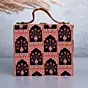 Women Mughal Motif Printed Suitcase Style Clutch