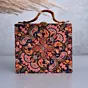 Women Paisley Printed Suitcase Style Clutch