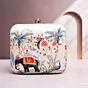 Women Elephant Printed Clutch