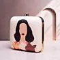 Swanky Women Portrait Printed Clutch