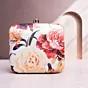 Women Yellow and Red Floral Printed Clutch