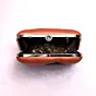 Women Orange Colour Shy Woman Portrait Clutch