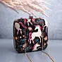 Women Unicorn Printed Black Clutch