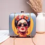 Women Frida Kahlo Printed Clutch