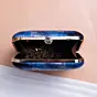 Women Blue Based Majestic Krishna Printed Clutch