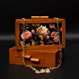 Women Floral Wooden Printed Clutch
