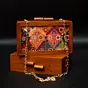 Women Multicolour Printed Wooden Clutch