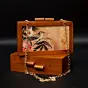 Women Birds Wooden Printed Clutch