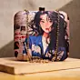 Women Anime Girl Printed Clutch