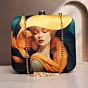 Woman Yellow Scarf Lady Printed Clutch