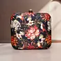 Women Bird and Flower Printed Clutch