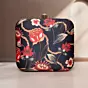 Women Black Floral Printed Clutch