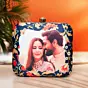 Women Navy Blue Base Floral Customized Clutch