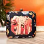 Women Black Based Printed Customized clutch