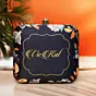 Women Black Based Printed Customized clutch