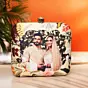 Women Cream Based Printed Customized clutch