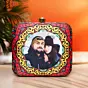 Woman Red Based Printed Customized Clutch