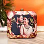 Woman Brown Based Floral Printed Customized clutch