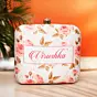 Women Pink Roses Printed Customized Clutch