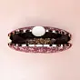 Woman Rosy Brown Based Floral Embroidery Clutch