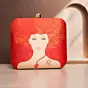 Women Leo Sun Sign Orange Customized Clutch