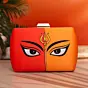 Women Multicolor Durga Printed Clutch