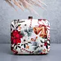 Women White Based Christmas Bells Printed Clutch