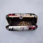 Women White Based Christmas Bells Printed Clutch