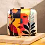Woman Multicolour Abstract Art Printed Clutch