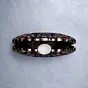 Woman Black Based Multicolored Threadwork Pattern Embroidery Clutch