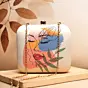 Women Abstract Art Face Printed Clutch